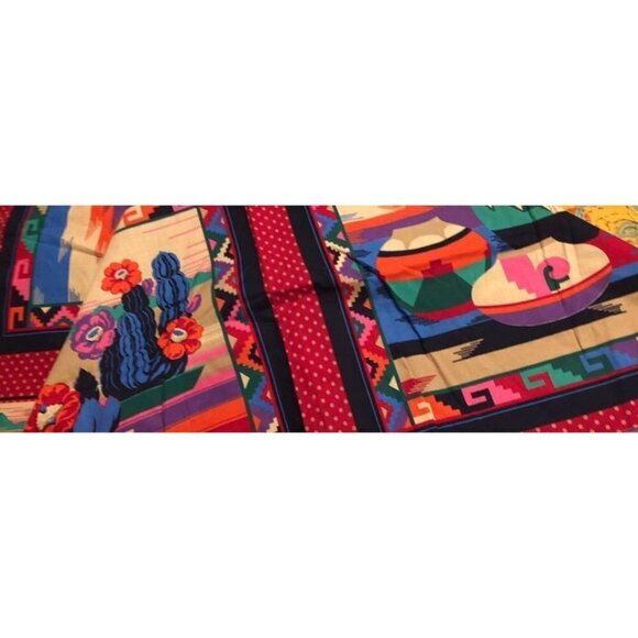 Cranston Fabric Cotton Southwest Pottery Plants Panel VIP Screen Print NEW - Picture 3 of 5